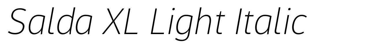 Salda XL Light Italic